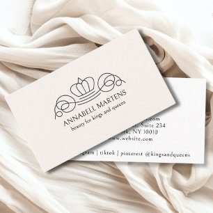 Elegant, royal, salon, beige visitkort