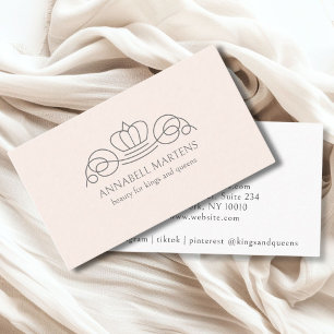 Elegant, royal, salon, rosa visitkort