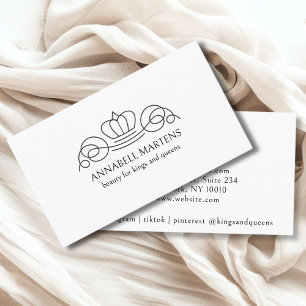 Elegant, royal, salon visitkort
