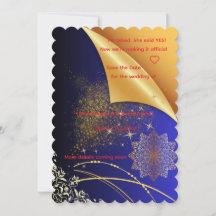 Elegant Royalblå & Guld IndiskBröllop