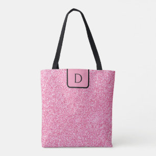 Elegant RPink Faux Glitter & Sparkles Tygkasse