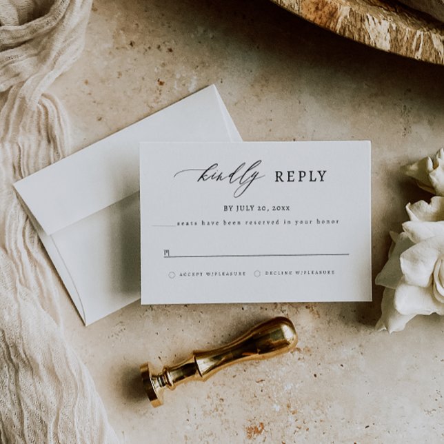 Elegant RSVP - Austin-kort  Spara Datumet (Skapare uppladdad)