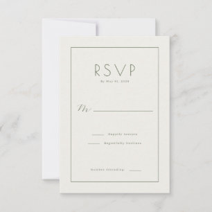 Elegant RSVP-kort i off-white OSA Kort