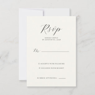 Elegant RSVP-kort i off-white OSA Kort