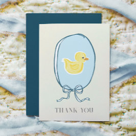 Elegant Rubber Ducky Baby Shower med vikt Tack Kort