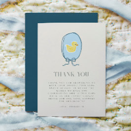 Elegant Rubber Ducky Baby Shower - platta Tack Kort