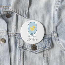 Elegant Rubber Ducky Personlig Baby Shower Knapp