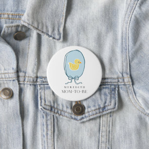 Elegant Rubber Ducky Personlig Baby Shower Knapp