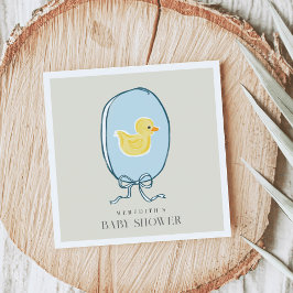 Elegant Rubber Ducky Ribbon Baby Shower Pappersservett