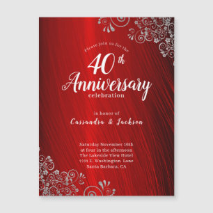 Elegant Ruby Red 40-årsjubileum - inbjudan
