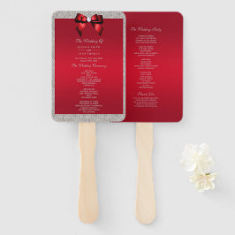 Elegant Ruby Red, Bröllopsprogrammen Silver Glitte