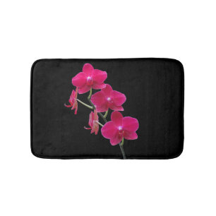 Elegant Ruby Red Orchids Bath Mats Matta