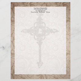 Elegant Rulla Christian Kor w/Swirl Background Brevhuvud