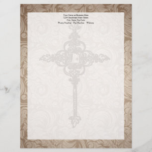 Elegant Rulla Christian Kor w/Swirl Background Brevhuvud