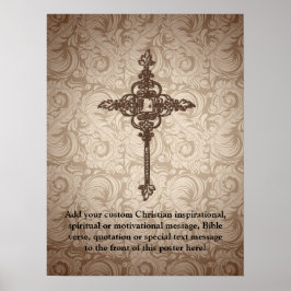 Elegant Rulla Christian Kor w/Swirl Background Poster