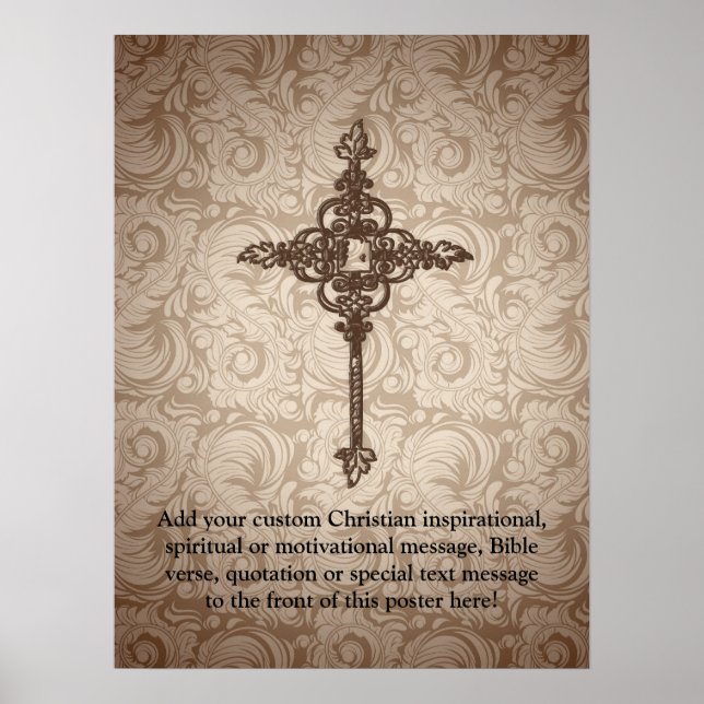 Elegant Rulla Christian Kor w/Swirl Background Poster (Framsidan)