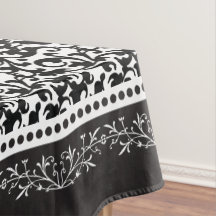 Elegant Rulla Damask Black and White