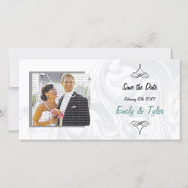 Elegant Rulla-fotokort med Bröllop spara datum Datumet