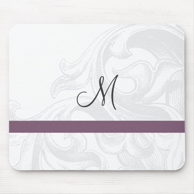 Elegant Rulla Monogram Mousepads Musmatta (Framsidan)
