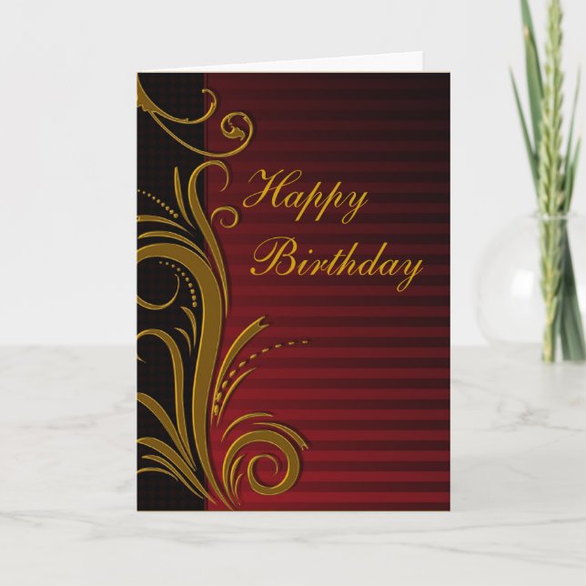 Elegant rulladesign kort (Framsida)