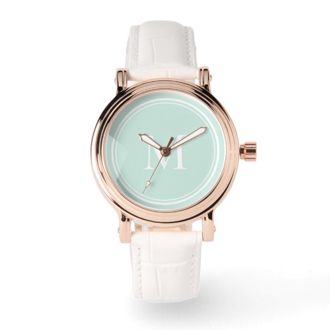 Elegant Rund Cirkelmonogram Armbandsur (Framsida)