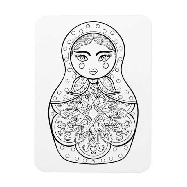 Elegant Russian Doll Magnet (Vertikal)