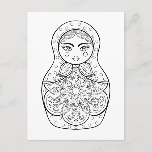 Elegant Russian Doll Vykort (Framsida)
