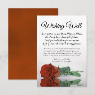 Elegant Rust Orange Ro Bröllop Wishing Wishing WWi Tilläggskort