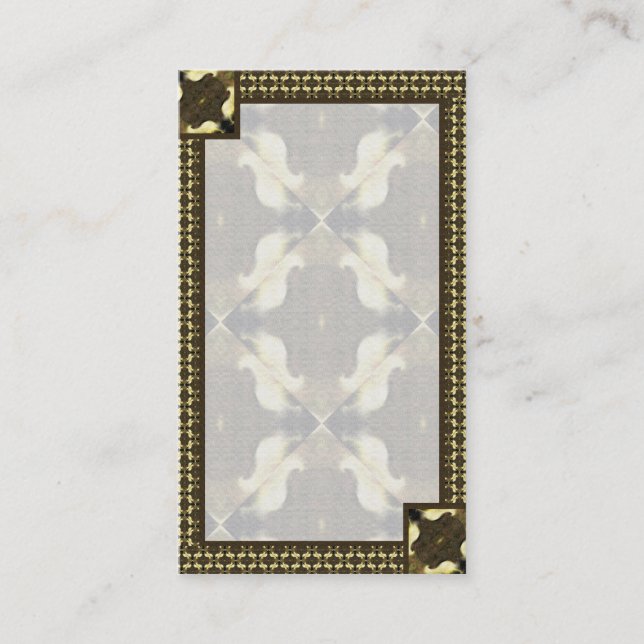 Elegant Rustic Abstrakt Mönster Visitkort (Framsida)