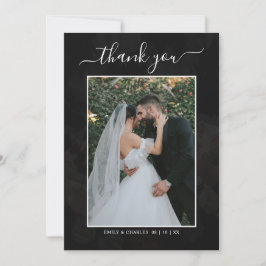 Elegant Rustic Autumn Flowers Bröllop Tack Kort