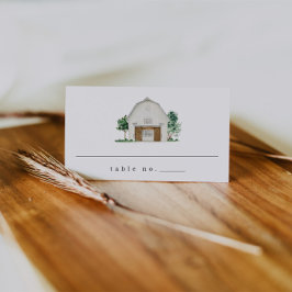 Elegant Rustic Barn Bröllop ortkort Placeringskort