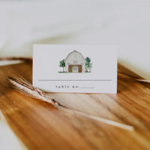 Elegant Rustic Barn Bröllop ortkort Placeringskort