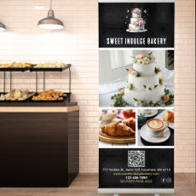 Elegant Rustic Black White Photo Bakery Business