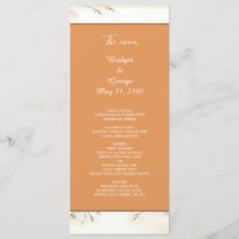 Elegant Rustic Blommar brunbeige Bröllop Program