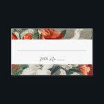 Elegant Rustic Blommigt Terracotta Bröllop Placeringskort<br><div class="desc">Dessa vackra eskort från bröllop har färgade blommor i terracotta-orange,  vit och grönt över en baksida av ett lapptäcke. Kortets baksida är ljusbeige men kan anpassas till valfri färg.</div>