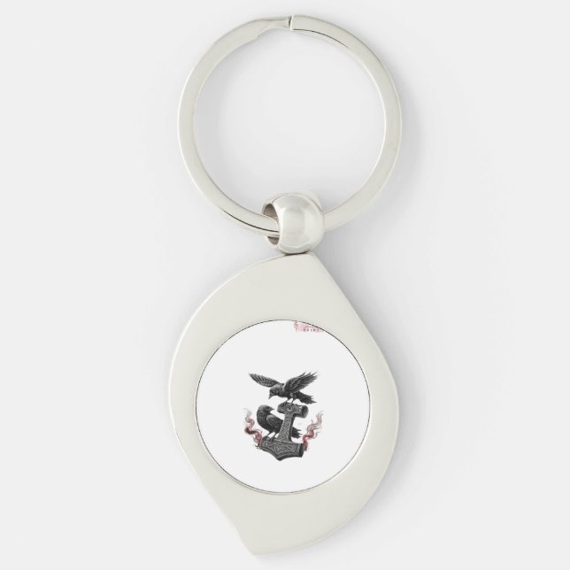 Elegant Rustic Boho Bröllop Anpassningsbar Photo M Swirl Silverfärgad Nyckelring (Framsidan)