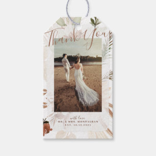 Elegant Rustic Boho Pampas Gift Märkre Presentetikett