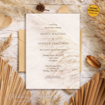 Elegant Rustic Boho Pampas Grass Bröllop