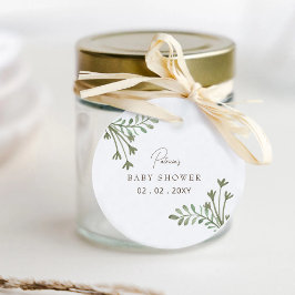 Elegant Rustic Botanical Boho Baby Shower Gåvor Etiketter
