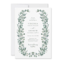 Elegant Rustic Botanical Eucalyptus Bröllop