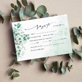 Elegant Rustic Botanical Eucalyptus Löv OSA Kort