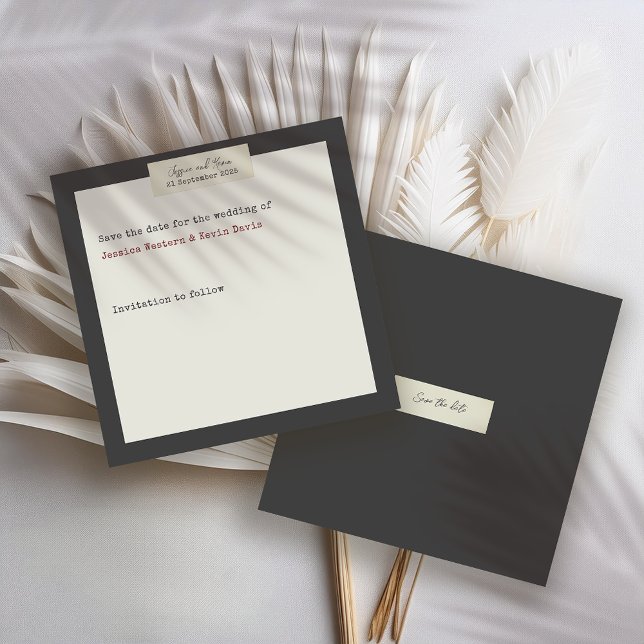 Elegant Rustic Bröllop spara datum Datumet (Skapare uppladdad)