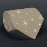 Elegant Rustic Chic Taupe Silver Stars Monogrammad Slips<br><div class="desc">Elegant och feststjärna mönster för alla tillfällen!</div>