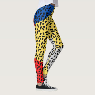 Elegant Rustic Colorful Dots Leggings