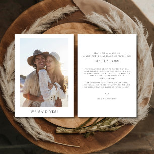 Elegant Rustic Elopement Vi sa ja Bröllop Photo Meddelande