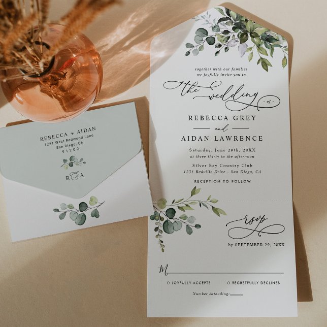 Elegant Rustic Eucalyptus Lövs Greenery Bröllop (Skapare uppladdad)