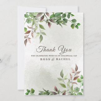 Elegant Rustic Eucalyptus Lövs Greenery Bröllop Inbjudningar