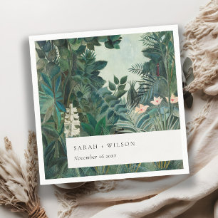 Elegant Rustic Exotic Tropical Rainforest Bröllop Pappersservett