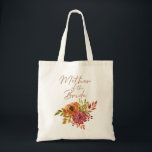 Elegant Rustic Fall Blommigt Budens mamma Tygkasse<br><div class="desc">Elegant Rustic Fall Blommigt Budens mamma Tote Bag.</div>
