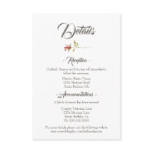 Elegant Rustic Fall-bröllopskort